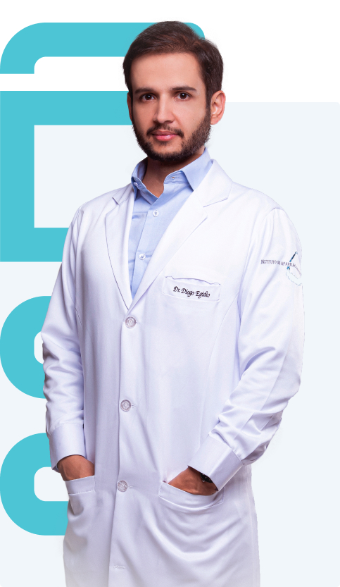 Retrato do Dr. Diogo Egidio, gastroenterologista e hepatologista